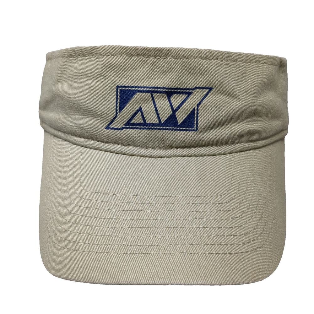 Toppers Visor Beige One Size Embroidered Logo Strapback Cotton Curved Brim Hat